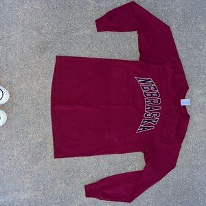 Fruit of the Loom Nebraska Long sleeve t shirt! Size M